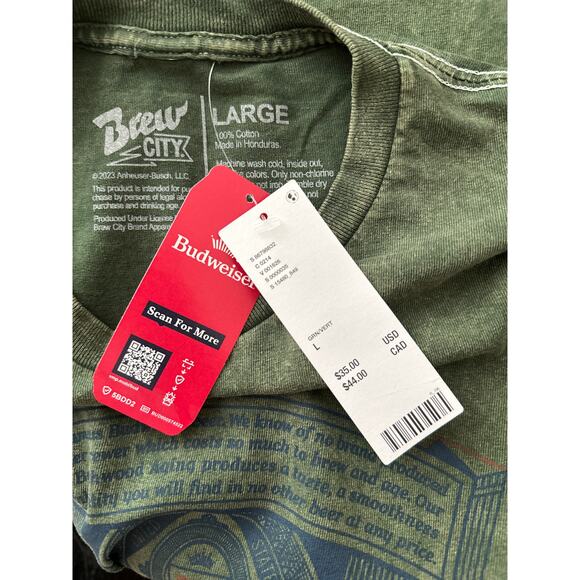 Brew City Budweiser "King‎ of Beers" Tee - Size Large Men's - NWT - Picture 3 of 5